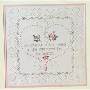NEW Candlewicking Bridal Wedding Needlepoint Kit Pillow Embroidery Hearts Love